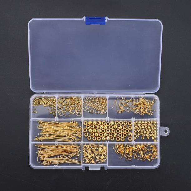 Kit de joyería Nikou 490 piezas Caja accesorios de aleación para aretes