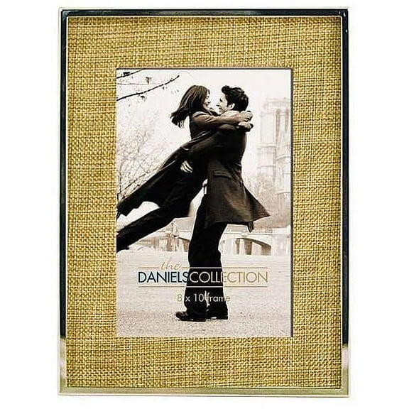 Polished Silverplate 8x10 frame with Natural Linen mat by Dennis Daniels - 8x10