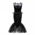 thumbnail image 2 of Girls Mermaid Skeleton Costume Halloween Black Princess Dress Cosplay Outfits, Size for 4-5Y, 2 of 7