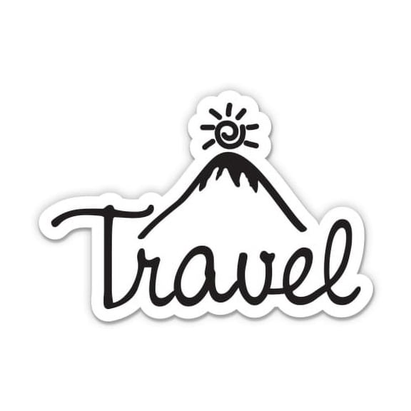 Travel - 3" Vinyl Sticker - For Car Laptop I-Pad Phone Helmet Hard Hat - Waterproof Decal