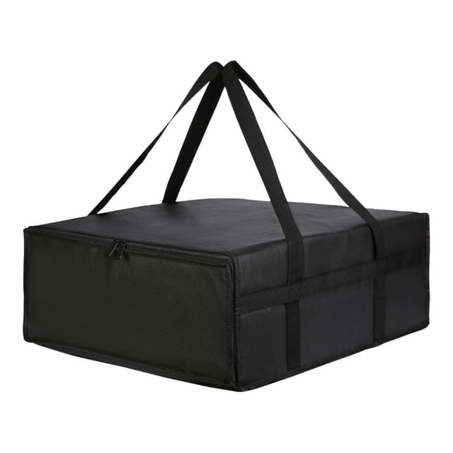 Bolsa térmica Pizza Develivey totalmente aislada con asa reforzada impermeable negro