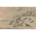 thumbnail image 2 of Samuel Alken 18x13 Black Ornate Wood Framed Double Matted Museum Art Print Titled - Ferreting, 2 of 5