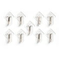 thumbnail image 5 of Hyper Tough Medium Removable Hinged Hooks, Plastic Clear Hooks for Hanging Keys, with 3 Adhesive Strips, 1 lb Capacity, White, 9 Pc, 5 of 7
