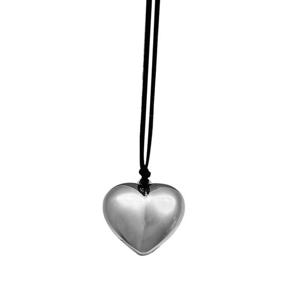 Necvior Simple Big Heart Pendant Necklace Adjustable Collar Necklaces Clavicle Chain