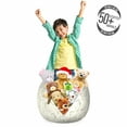 thumbnail image 3 of Scottie Dog Storage Toy Bag Chair, Hand-drawn Tiling Sketched Pattern of Playful Animals Different Poses, Stuffed Animal Organizer Washable Bag, Small Size, Off White and Dust, by Ambesonne, 3 of 3