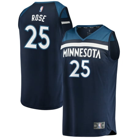 Derick Coleman Jersey Derrick Rose Minnesota Timberwolves Fanatics Branded Fast Break Replica Player Jersey - Icon Edition - Navy ()