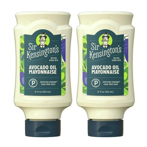 Sir Kensington's Mayonnaise 2 Count Avocado SMROil Mayo Keto Diet & Paleo Diet Certified Gluten Free & Non-GMO Project Verified Condiment 12 oz