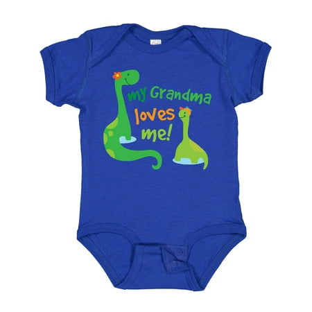 

Inktastic Grandma Loves Me Grandchild Dinosaur Gift Baby Boy Bodysuit