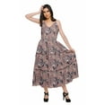 thumbnail image 2 of Moomaya Printed Cotton Spaghetti Strap V-Neck Dress For Women Long Maxi Dress, 2 of 6