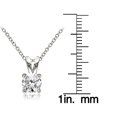 thumbnail image 2 of Sterling Silver 1ct Cubic Zirconia 6.5mm Round Solitaire Necklace, 2 of 2