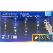 Lights by Night LED Curtain Fairy Lights, Multicolor, 88 Lights, 36in by 84in, 62422
