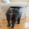 thumbnail image 5 of WHW Elephant Side Table, Round Top, Handcast Resin, Brown, 22.75 Inches, 5 of 10