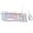 white rainbow light-keyboard mouse, variant on DS600 Metal Backlight Corded Keyboard With Mechanical Feel And 104 Keys Keypad Option For Gamers