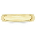 thumbnail image 2 of Solid 10k Yellow Gold 5mm Plain Classic Dome with Flat Edge Wedding Band Ring Size 6.5, 2 of 4