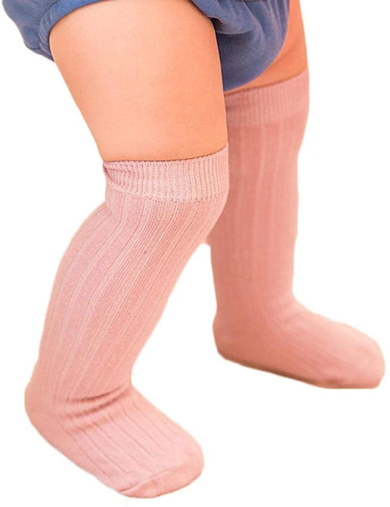 Baby Toddler Girls Cotton Knee High Socks Tights Leg Warmer Stockings For 0-3YHK 