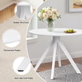 thumbnail image 4 of MAYEERTY 39"Round Wooden Dining Table, Metal Frame, Fits 4-6,for Kitchen, Dining, Living Room, White, 4 of 5