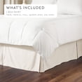 thumbnail image 4 of Tailored Pleated Bed Skirt Box Spring Frame Cover Dust Ruffle in Ivory for Cal King Size Bedding by Comfort Canopy, 4 of 12