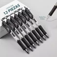 thumbnail image 2 of Pluma Lapicero Boligrafo Retractil Gel Tinta Negra 0.5mm 12p, 2 of 8