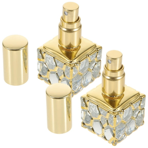 TINKSKY 2pcs Refillable Glass Spray Bottles Empty Perfume Bottle Small Size