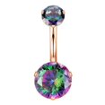 thumbnail image 2 of 2xCrystal Zircon  Labret Lengua Ceja Barbell Joyería 6 Yinane Anillo de ombligo de circón, 2 of 6
