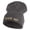 Charcoal, variant on Brain Rot Logo Embroidered Big Size Cuff Long Beanie - Charcoal OSFM