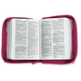 thumbnail image 3 of Biblia RVR 1960 Bolsillo Fucsia Blanco Rosa con Corazones Símil Piel con Cierre, 3 of 5