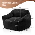 thumbnail image 2 of Bean Bag Chair Bean Bag Chairs for Adults Comfy Beanbag Chair with Spacious Design Giant Bean Bag Couch with Armrest Large Bean Bag Chair with Filler for Living Room Bedroom (Khaki), 2 of 8