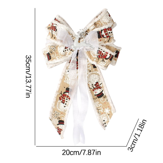 Christmas Bow Tree Pendant Cloth Ribbon Christmas Party Decoration Supplies