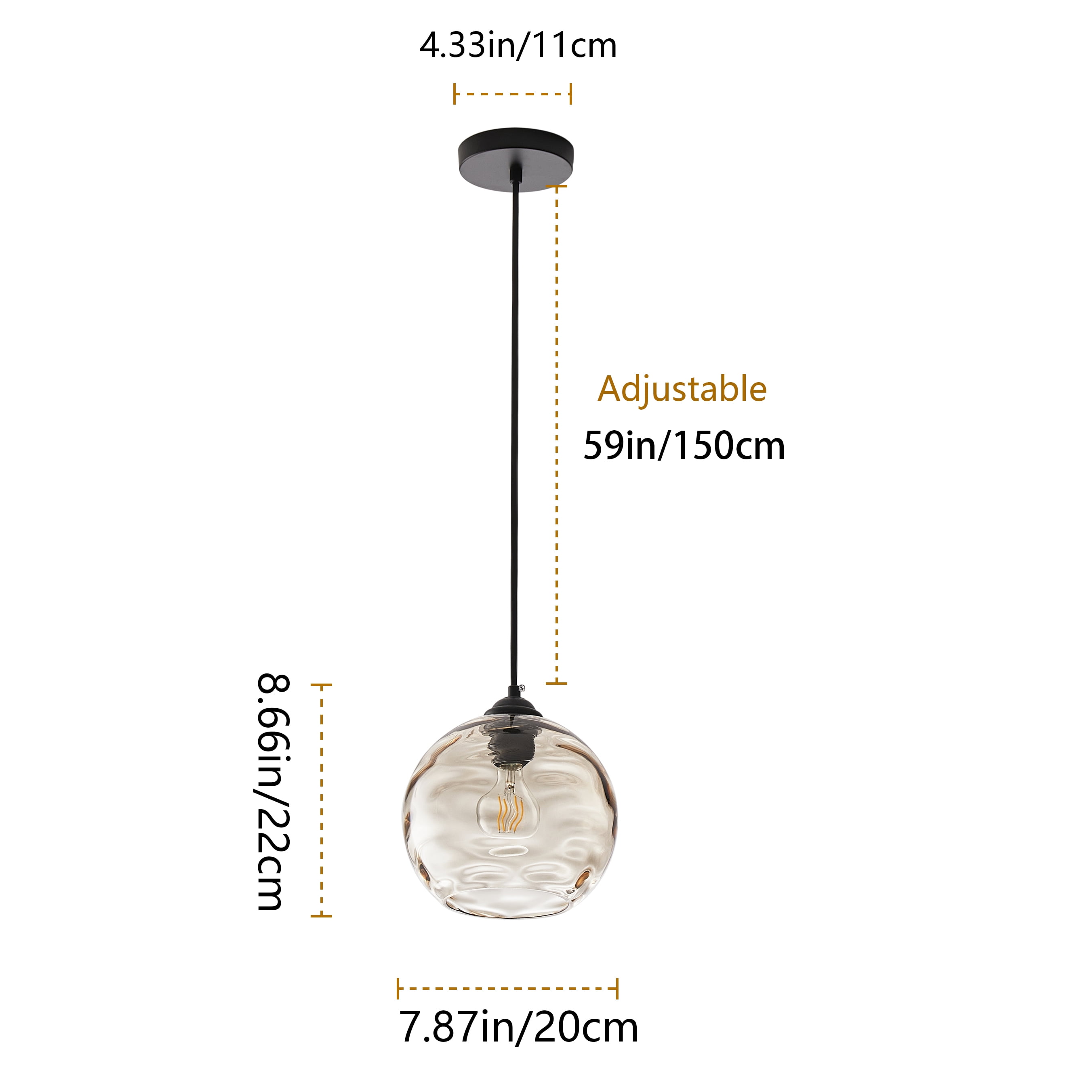 Aiwen Clear Glass Crystal Pendant Light Modern Home Light Fixture For Hallway Kitchen Island Living Room