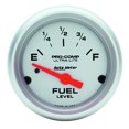 thumbnail image 1 of AutoMeter Gauge Fuel Level 4314 Ultra-Lite; 2-1/16 Inch; Short Sweep Electric; Analog; 0 Ohms Empty/90 Ohms Full; Silver Face/Brushed Bezel/Orange Needle; Incandescent Around The Dial, 1 of 5