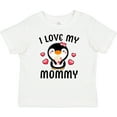 thumbnail image 3 of Inktastic I Love My Mommy with Cute Penguin and Hearts Girls Baby T-Shirt, 3 of 5