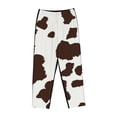 thumbnail image 4 of Balery Brown Cow print Women's Pajama Pants,Ultra Lightweight Pjs,Lounge Pant-XX-Large, 4 of 9