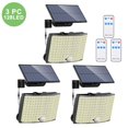 thumbnail image 1 of Luces LED solares para exteriores, lámpara de pared con Sensor de movimiento PIR, impermeable IP65, farola con control remoto para iluminación de jardín, 106/128/228, 1 of 4