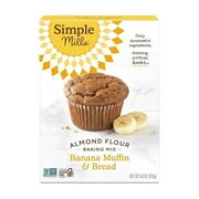 Simple Mills Almond Flour Baking Mix, Banana Muffin & Bread Mix - Gluten Free, Plant Based, Paleo Friendly, 9 Ounce (Pack of 1) ( Pack of 2 )