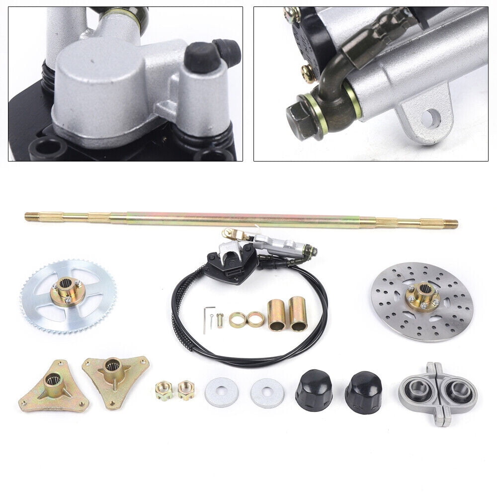 Complete Rear Axle Kit with Master Cylinder + Caliper Fit for ATV Go