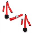 thumbnail image 1 of Chevy Nova 1975-1979 Airplane 3 Point Red Retractable Bench Seat Belt Kit - 3 Belts, 1 of 1