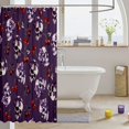 thumbnail image 3 of Manfei Red Cherry Purple Bow Shower Curtain 72Wx72L,Gothic Halloween Theme Bathroom Curtain, 3 of 5