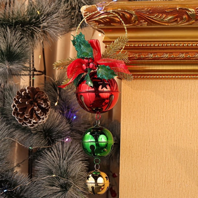 Adornos Navideños Ganfancp Colgante Forjado Campana de Navidad Hierro