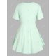 thumbnail image 2 of Blusa Talla Extra Manga Larga Cuello V Ahuecado Rosegal  Blusas Tallas Grandes, 2 of 5