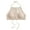 Apricot color withou, variant on Halterneck Backless Cami Top For Women Sleeveless Cropped Tanks Crochet Knit Beach Bra With Removable Padded Beachwear