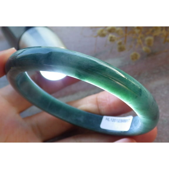 Green Natural A JADE Jadeite Bangle Bracelet 58 mm 680951 TN