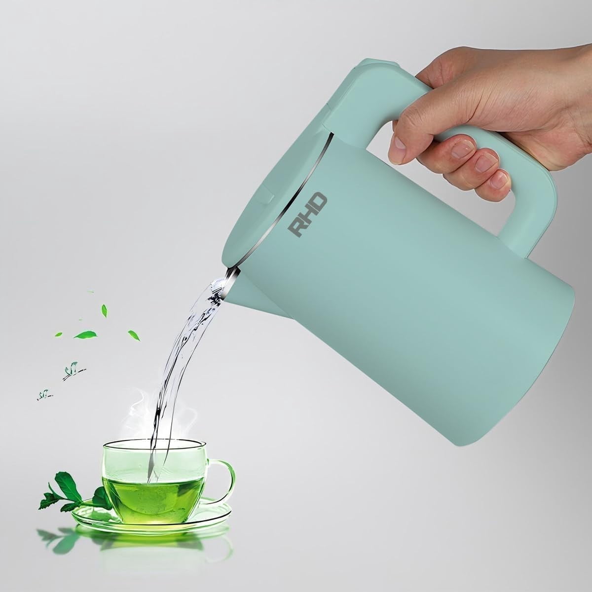 Compact 0.8L Stainless Steel Electric Kettle - Safe Fast Boil for Tea & Coffee