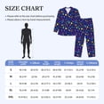 thumbnail image 4 of Salouo Mathematics And Chemistry Print Button-Front Long Sleeve Pajama Set for Men, Soft 2Pjs Men's Long Sleeve Sleepwear-Large, 4 of 7