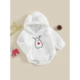 thumbnail image 3 of Wassery Baby Boys Girls Christmas Clothes Infant Fall Rompers Hoodies 6M 12M 18M 24M Reindeer Embroidered Long Sleeve Fleece Sweatshirts Jumpsuits Fall Bodysuits for Newborn Boy Girl, 3 of 8