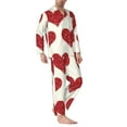 thumbnail image 2 of Naloa Love Men’s Pajamas Set - Long Sleeve Button Down Sleep Shirt and Pajama Bottoms Sleepwear Set-Medium, 2 of 7