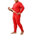 thumbnail image 5 of purcolt Men's Plus Size Underwear Thermal Set Fleece Lined Base Layer Shirts and Leggings Casual Warm Winter Cold Weather Ski Snow Underwear Set, 5 of 8