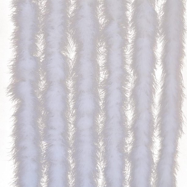 Guirnalda navideña de 6 piezas, decoración de fuego de oropel blanco