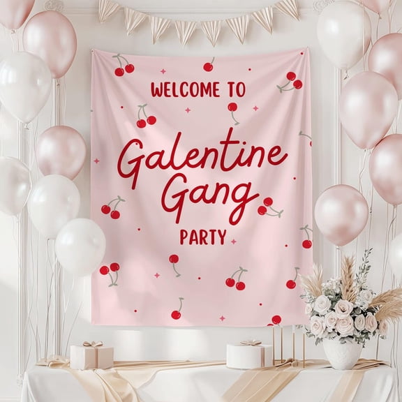 Galentine's Day Party Banner, Galentine's Bachelorette Welcome sign, Galentine's Girls Night Party sign, Valentines day party decorations