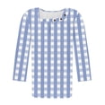 thumbnail image 5 of Fiudx Camisas de Mujer Blusa de Manga 3/4 a La Moda para Mujer, Camiseta Estampada, Top Informal, 5 of 5