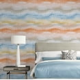 thumbnail image 3 of Lillian August Luxe Haven Ikat Waves Peel and Stick Wallpaper 20.5 in W x 18 ft. L - Sunset, 3 of 7